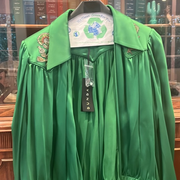 DUNDAS Fringe Satin Wrap - Picture 5 of 10